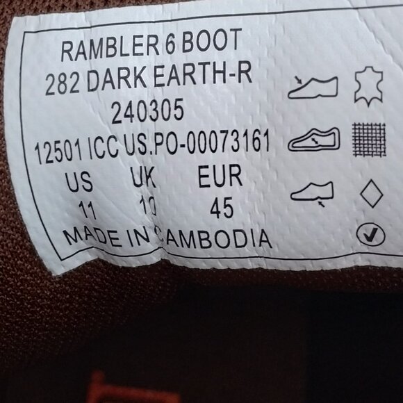 5.11 Tactical Ramber 6 Boot Dark Earth Size 11 - Picture 12 of 16